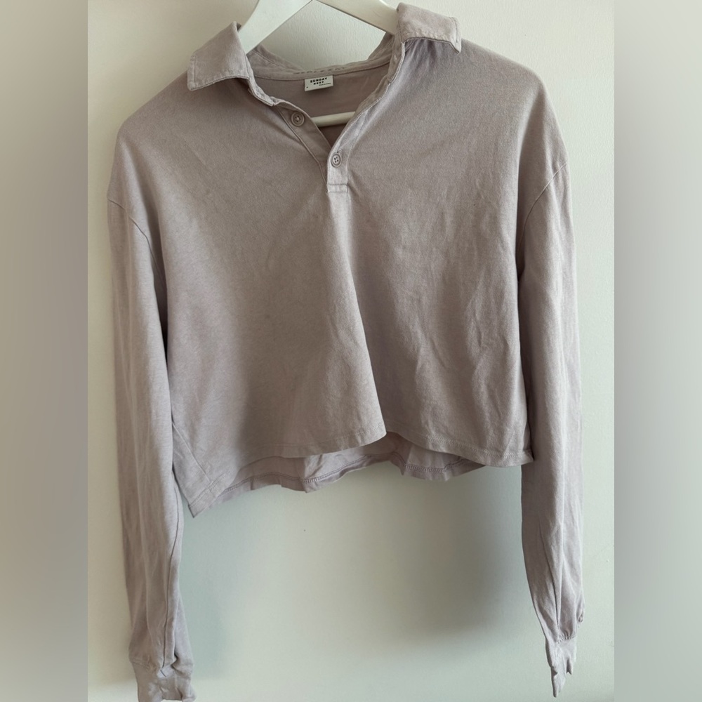 Sunday Best Light Pink Collared Shirt Small Aritzia - Picture 1 of 7